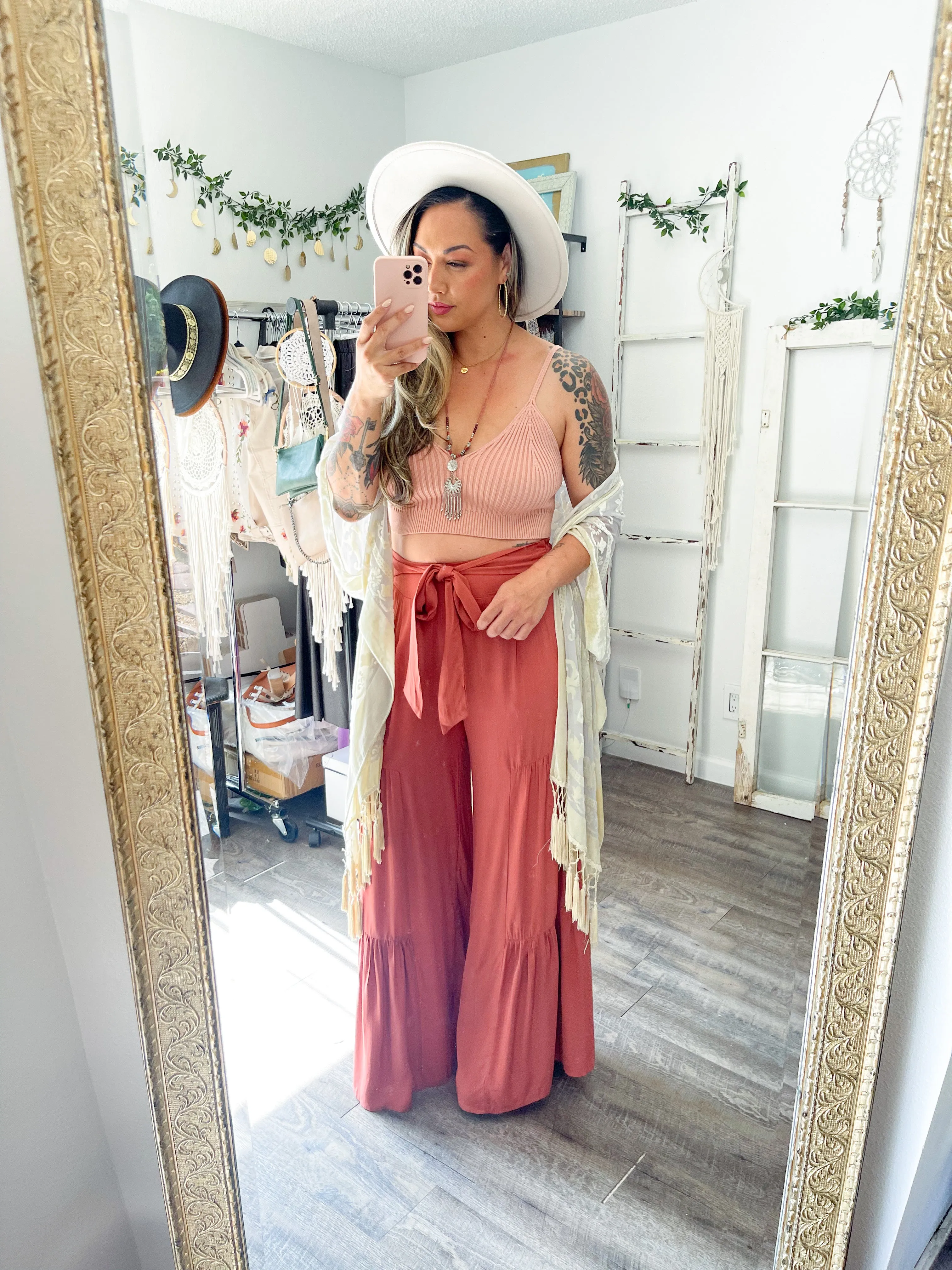Tiered Wide Leg Pants