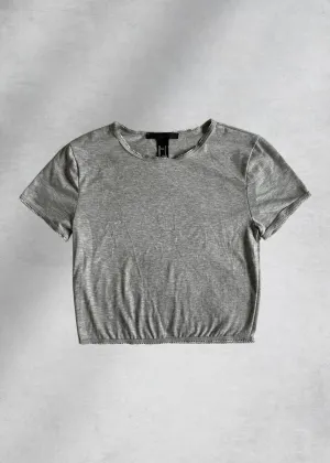Tiffany Jersey Crop Top - Grey