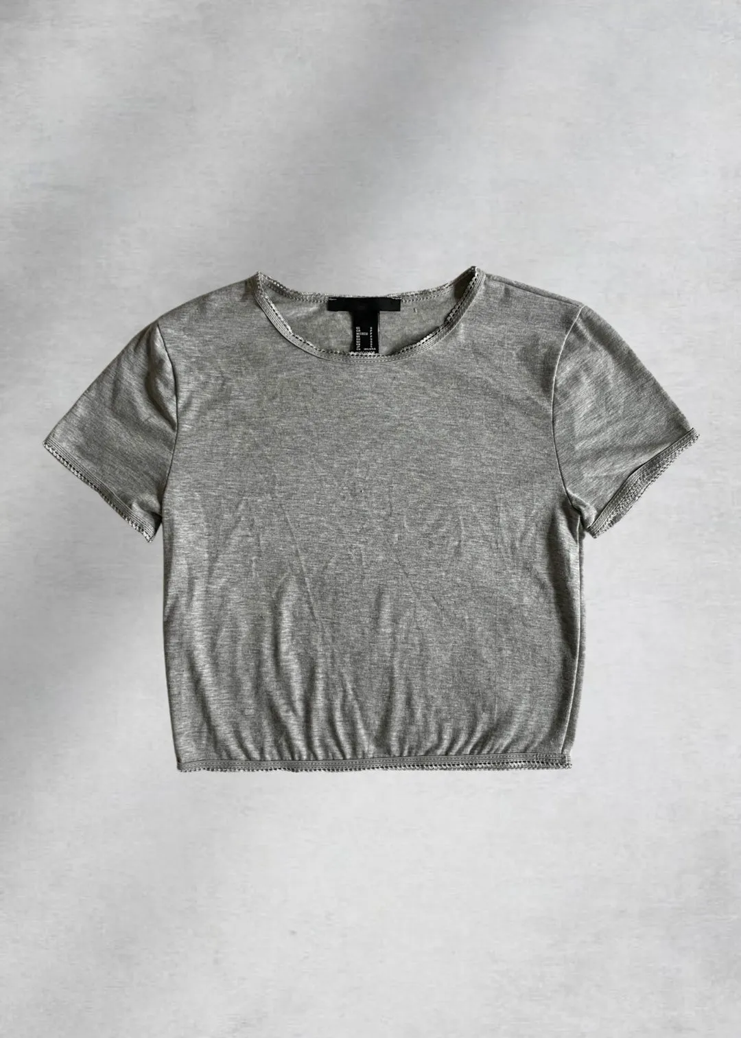 Tiffany Jersey Crop Top - Grey