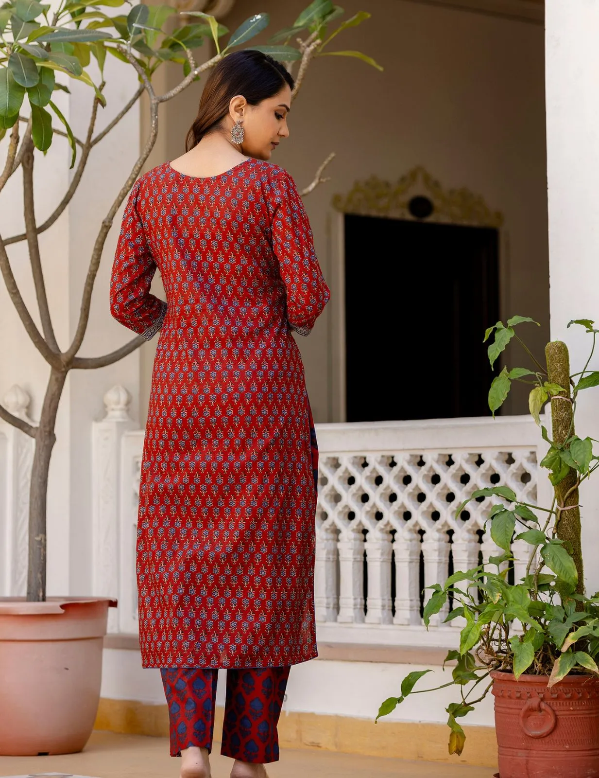 Timeless Red & Blue Kurta Set | Traditional Yet Trendy