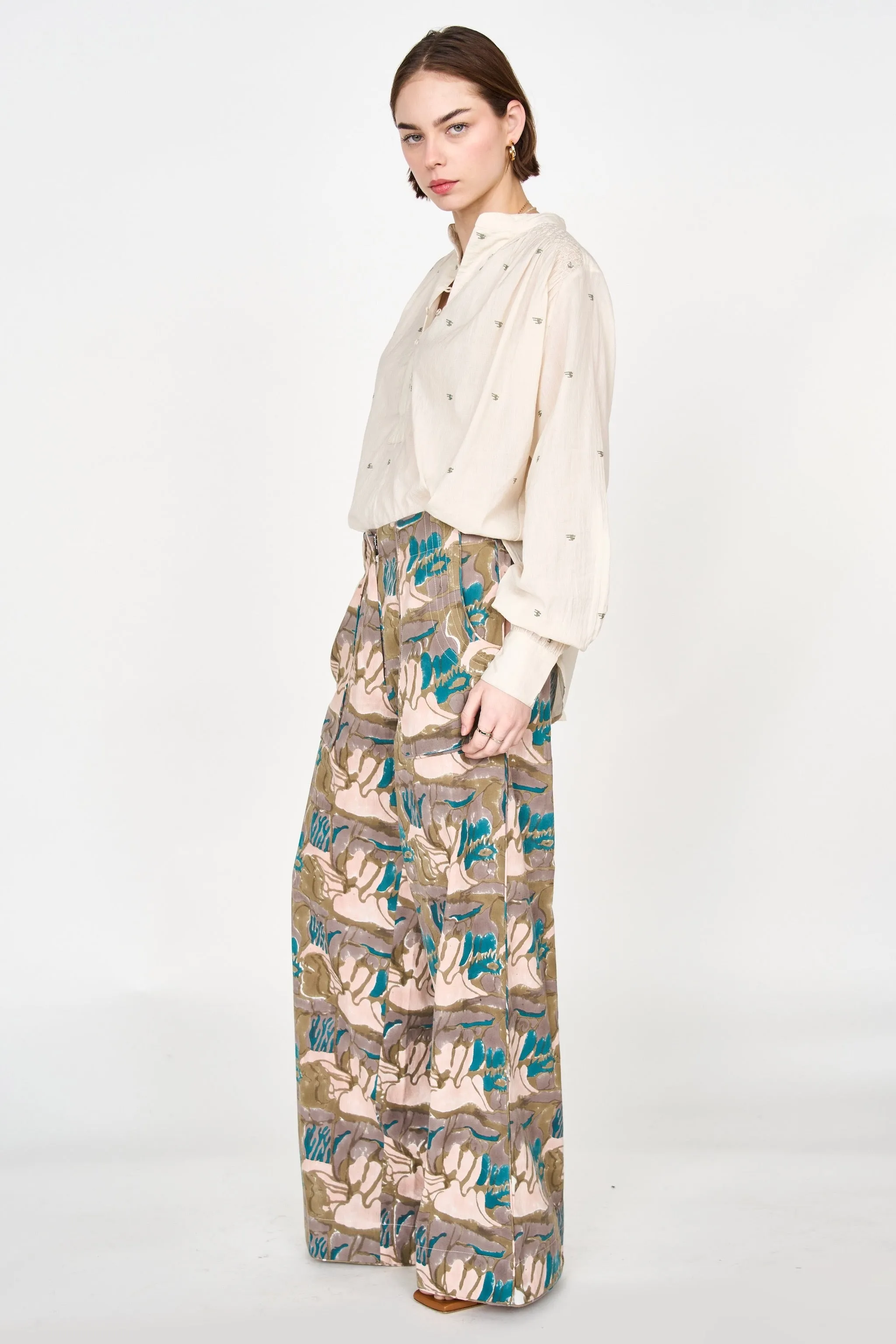 Tivot Pant in Moss Reef Print