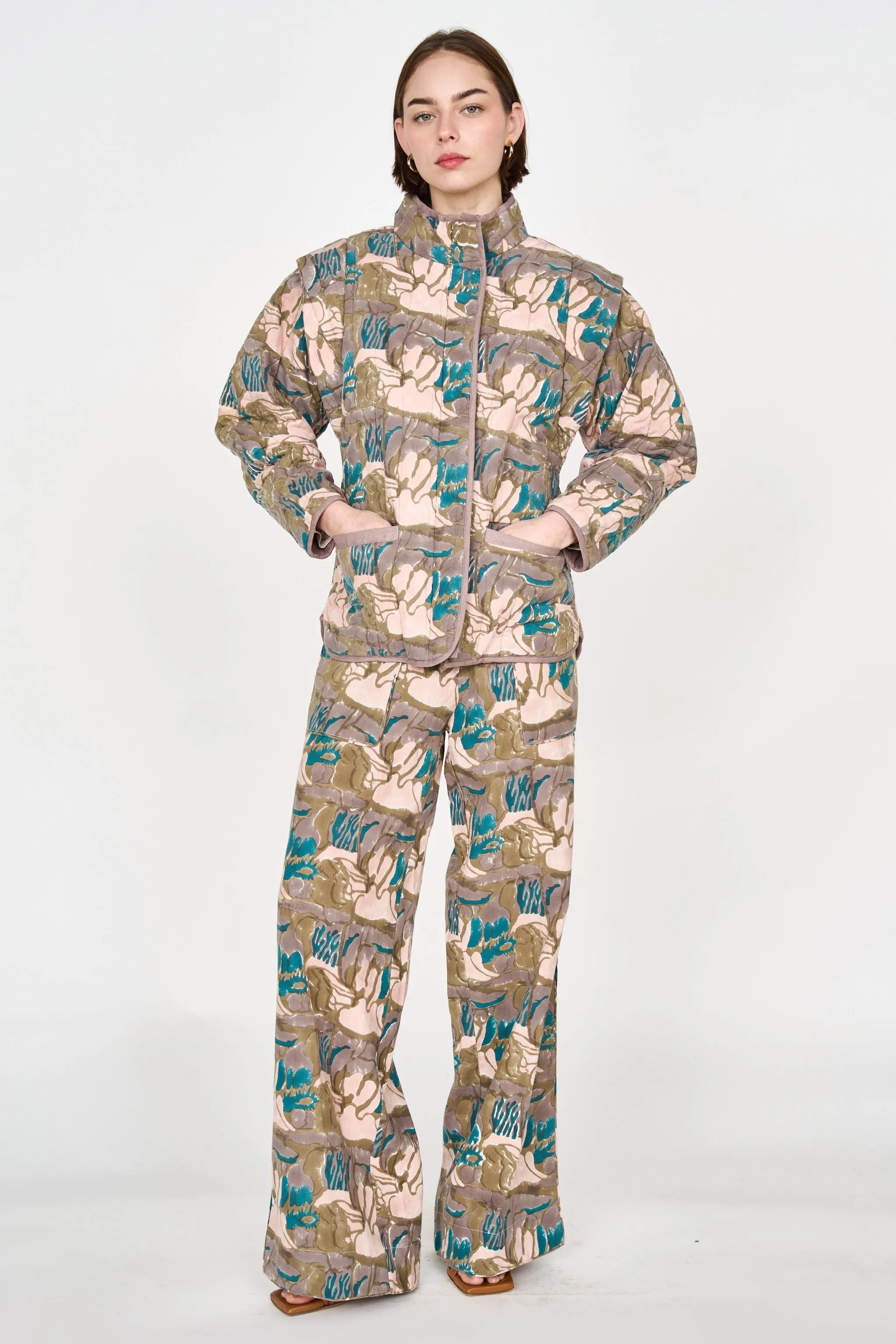 Tivot Pant in Moss Reef Print