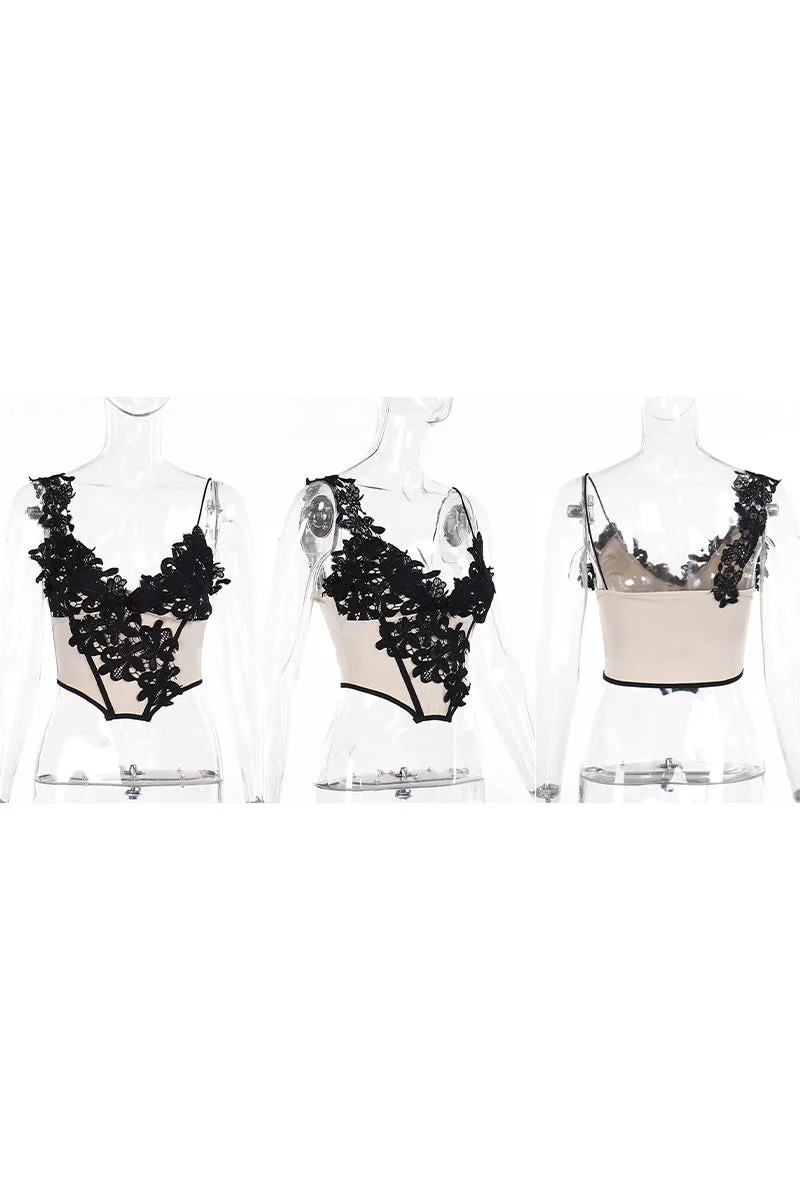 TK0722 Lace Corset Top