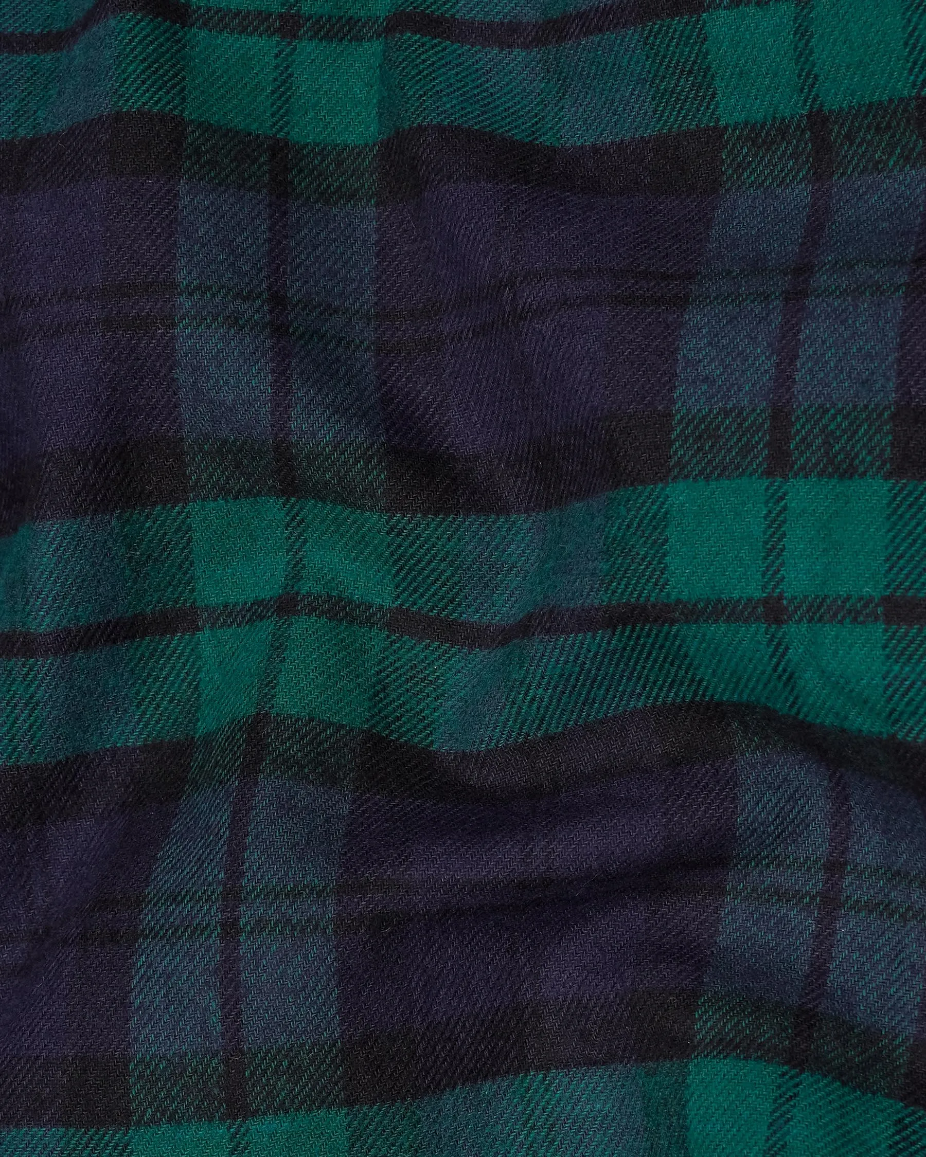 Tolopea with Aqua Deep Green Flannel Shirt
