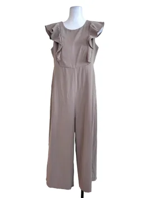 Tortilla Brown Ruffled Jumpsuits