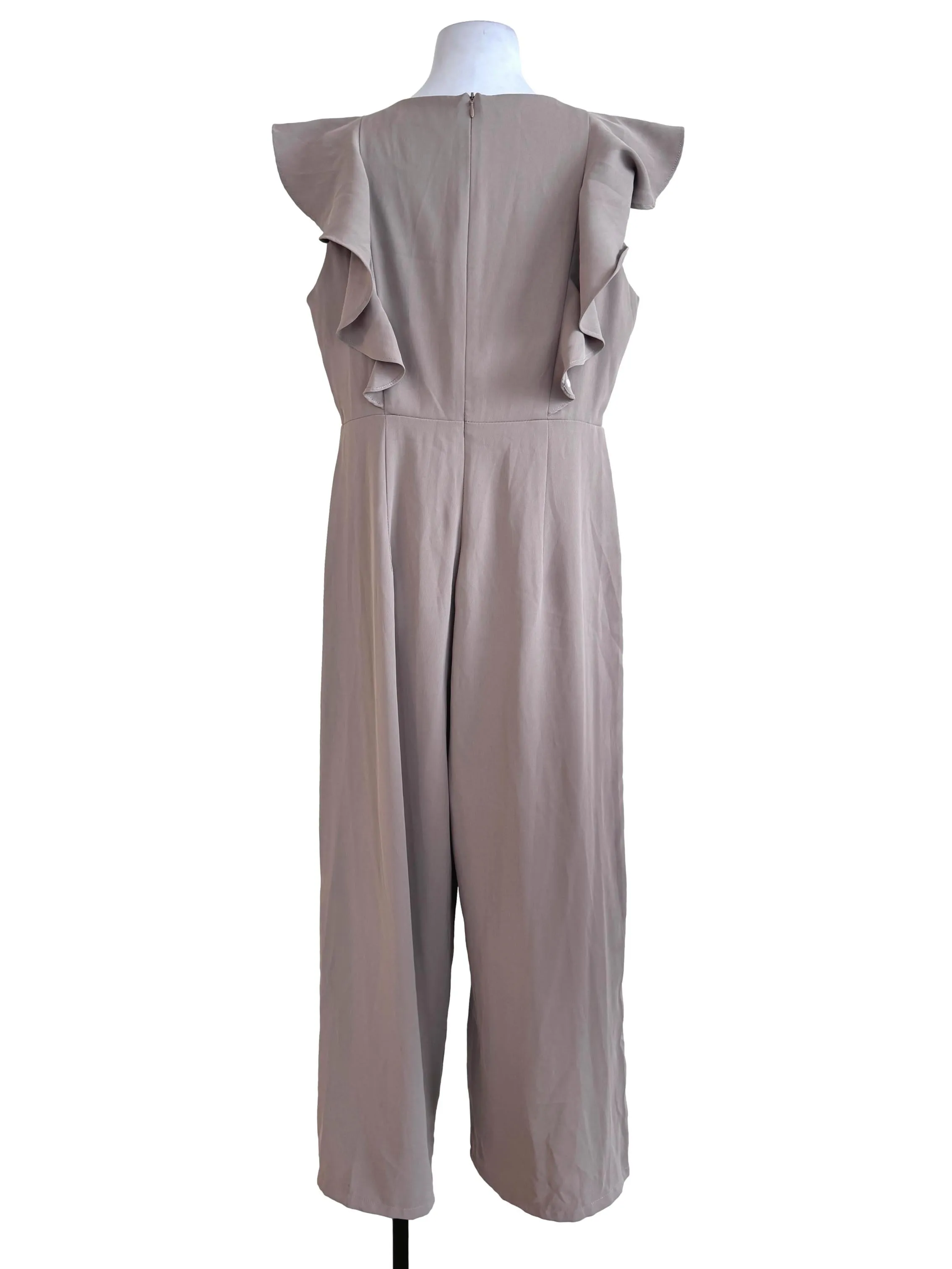 Tortilla Brown Ruffled Jumpsuits