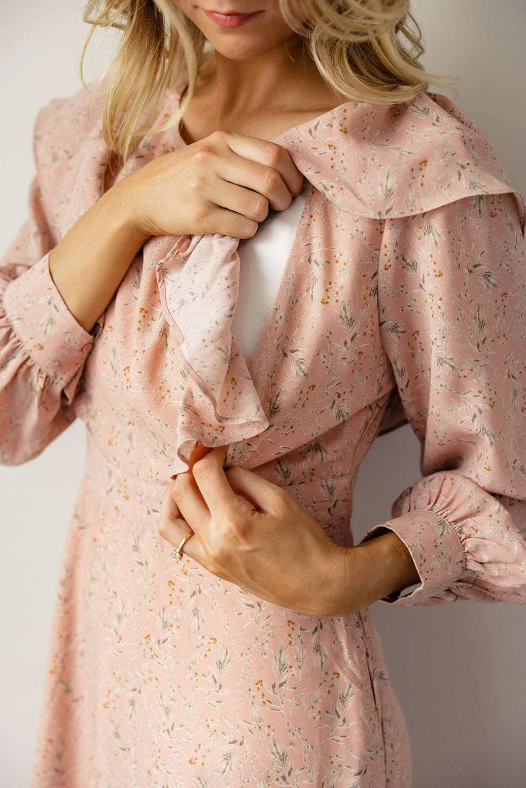 True Love’s Kiss Ruffled MOM Nursing Dress