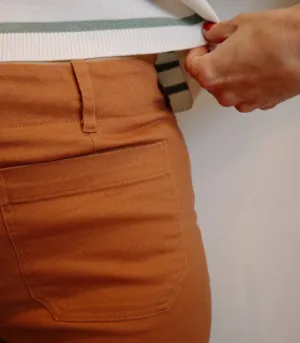 Twill Patch Pocket Wide Leg