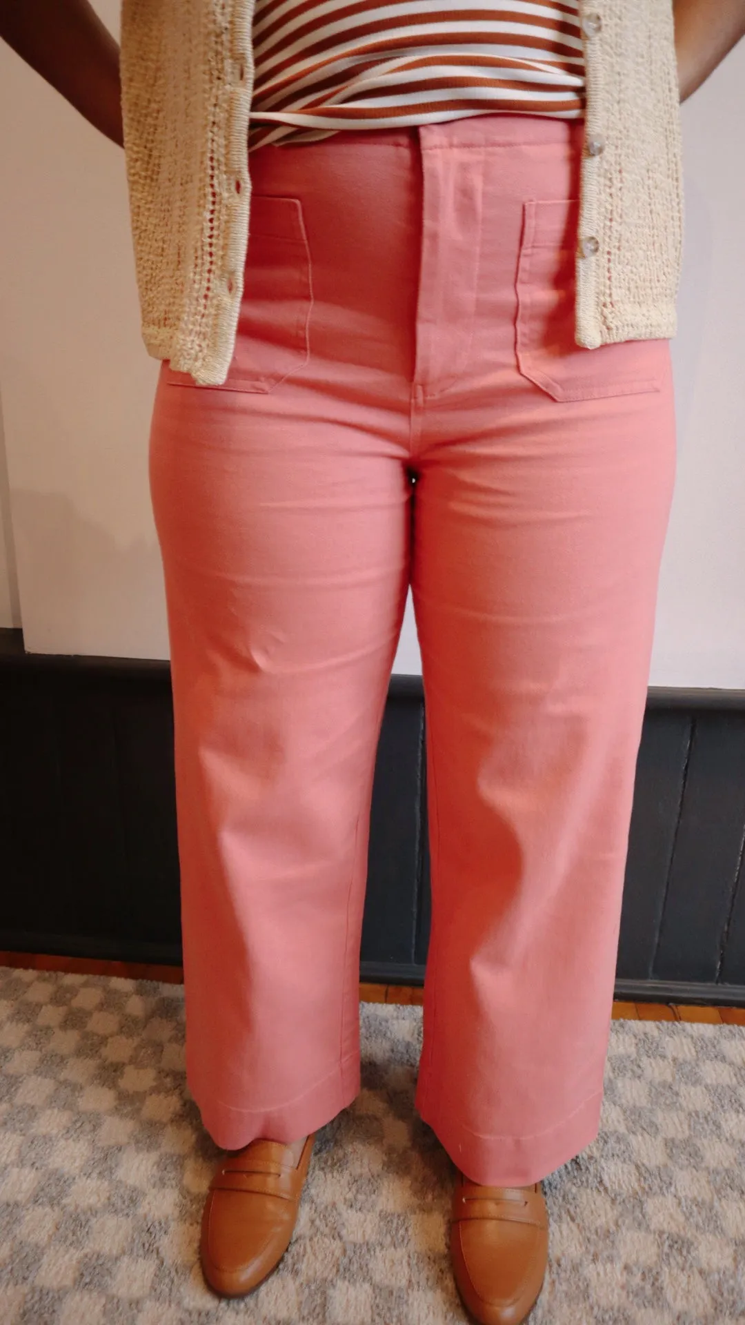 Twill Patch Pocket Wide Leg