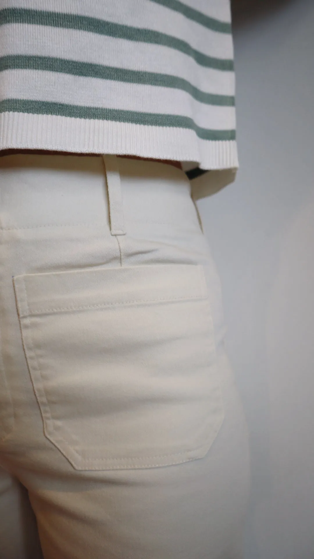 Twill Patch Pocket Wide Leg