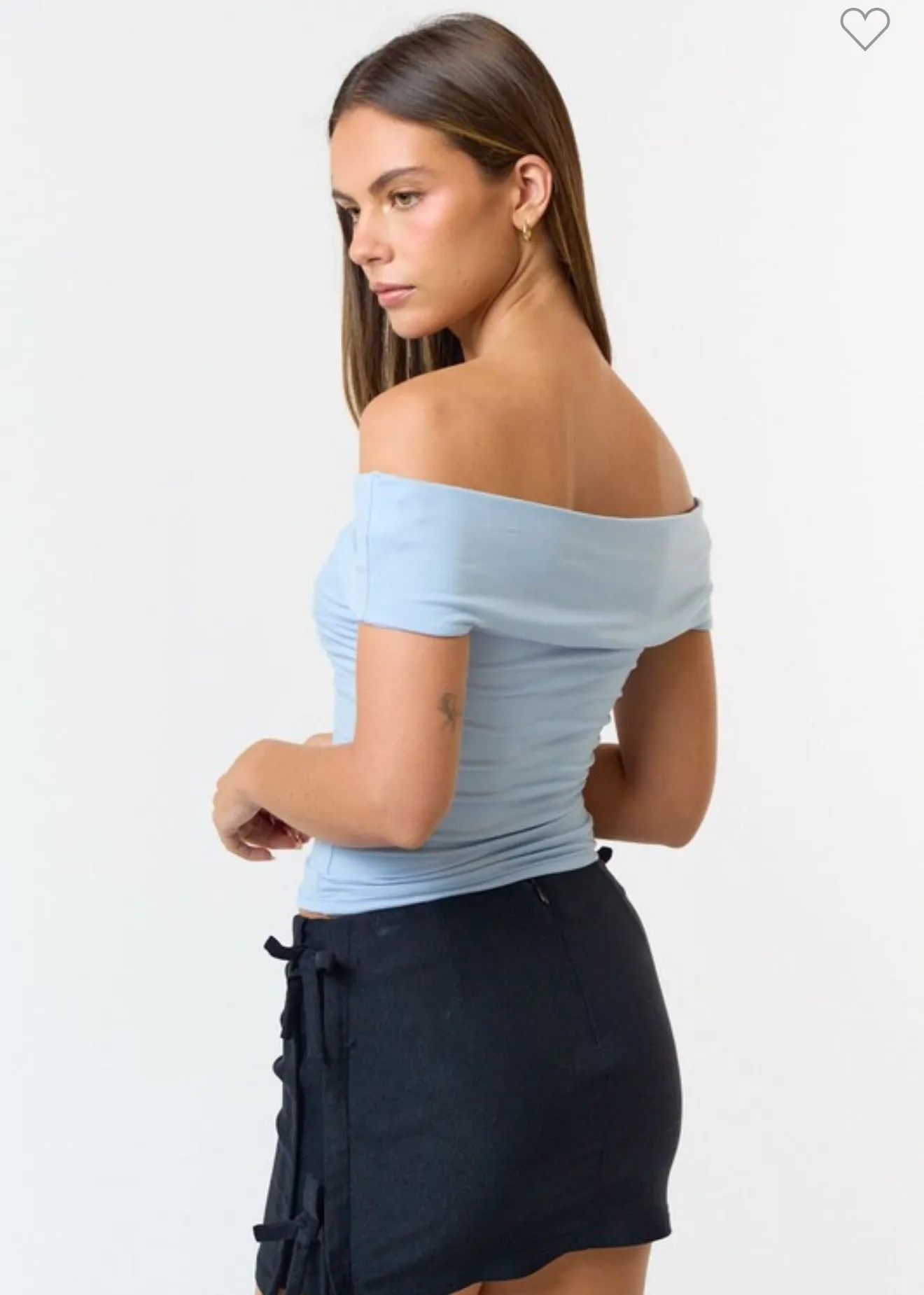 Twist Front Off Shoulder Top