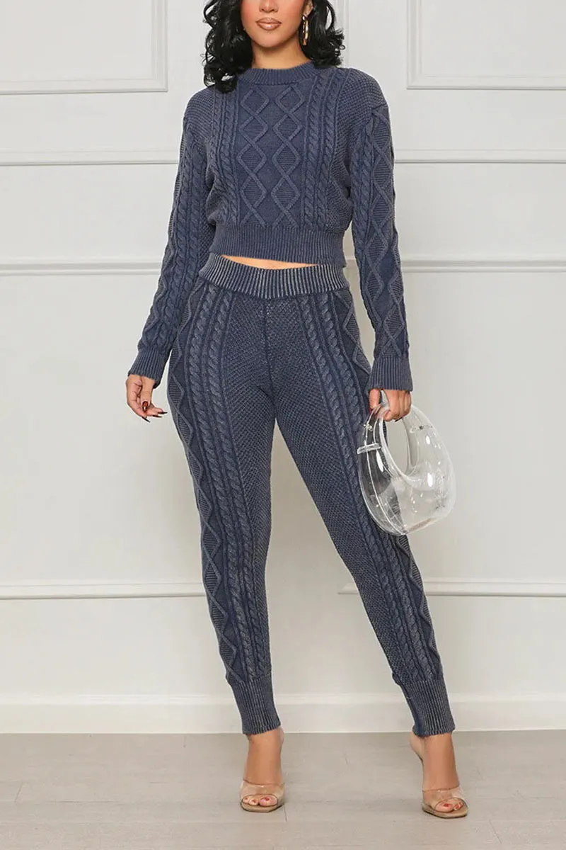 UI0223 Graphic Sweatshirt and Pants Set