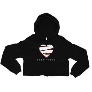 Unfaithful - Ripped Heart Crop Hoodie