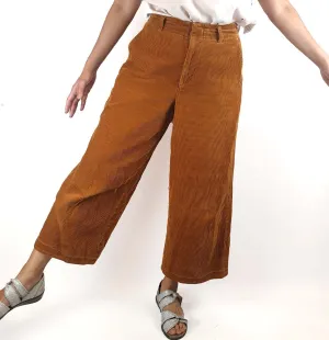 Uniqlo brown cord wide leg pants fits 10