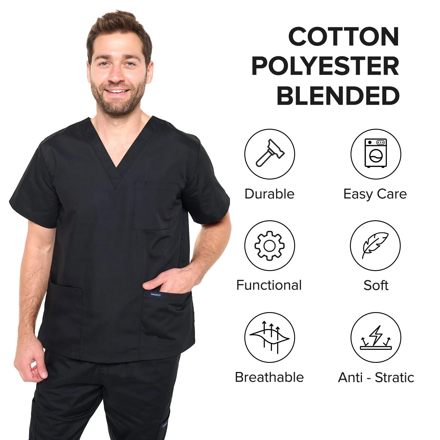 Unisex Medical Scrub Sets Cotton Blended (KV10005000)