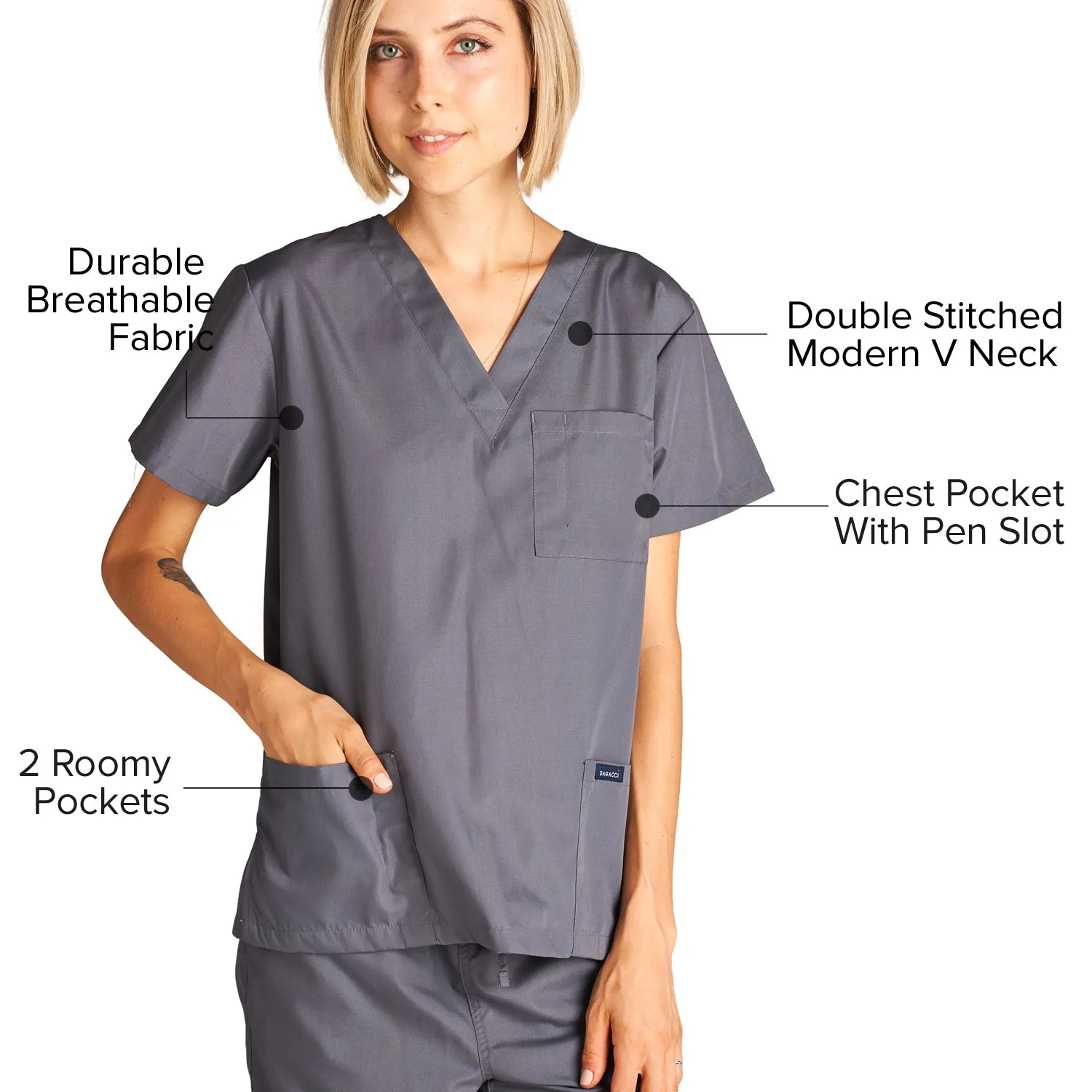 Unisex Medical Scrub Sets Cotton Blended (KV10005000)