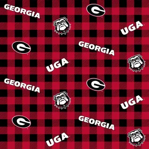 UNIVERSITY OF GEORGIA-Buffalo Plaid-100% Cotton-GA1207