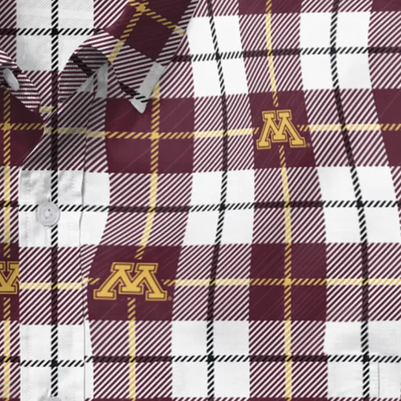 University of Minnesota Gophers Plaid Fandom Flannel Shirt