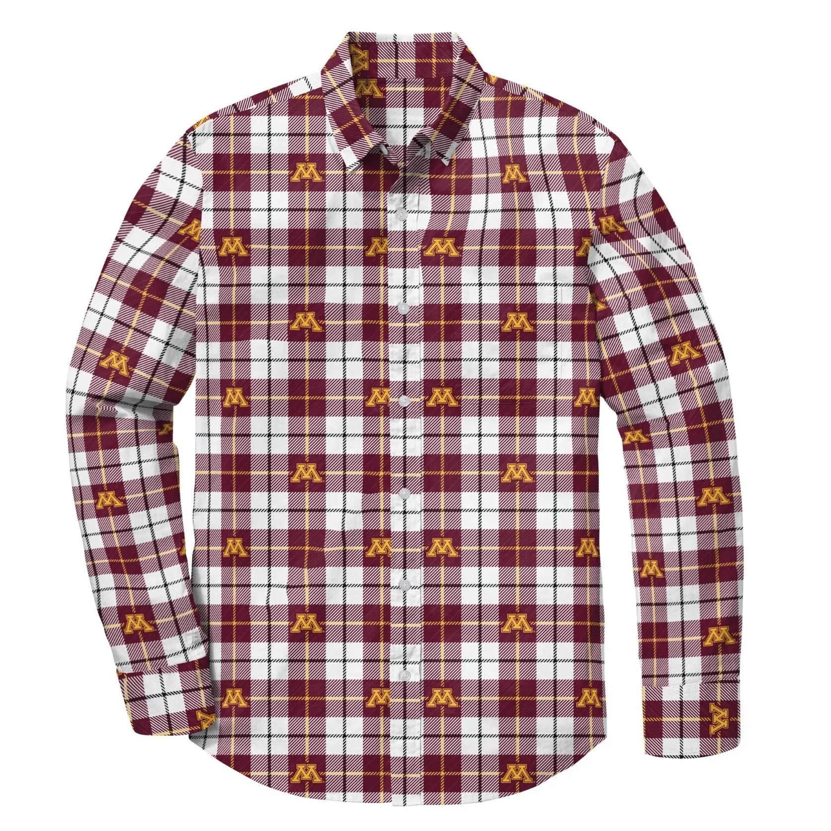 University of Minnesota Gophers Plaid Fandom Flannel Shirt