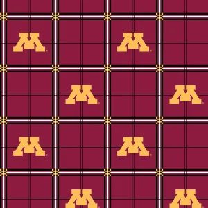 UNIVERSITY OF MINNESOTA-Plaid Flannel-100% Cotton-MIN023