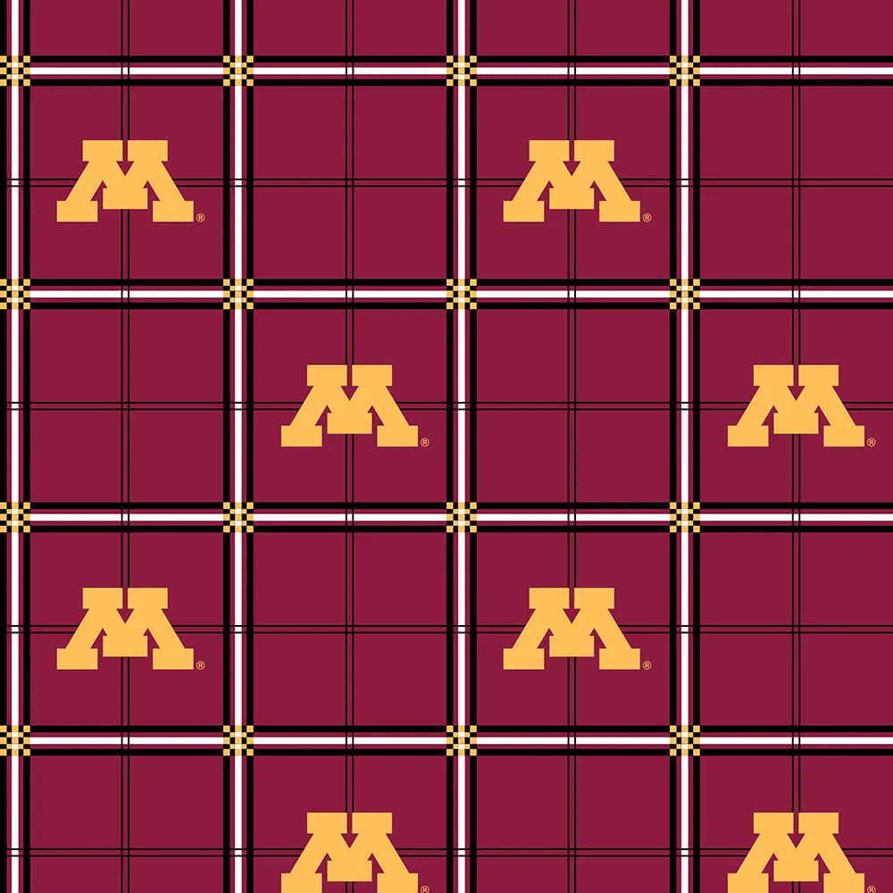 UNIVERSITY OF MINNESOTA-Plaid Flannel-100% Cotton-MIN023