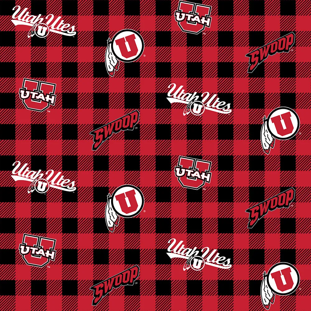UNIVERSITY OF UTAH-Buffalo Plaid-100% Cotton-UTA1207