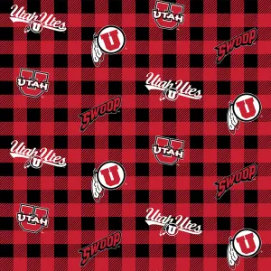 UNIVERSITY OF UTAH-Buffalo Plaid-100% Cotton-UTA1207
