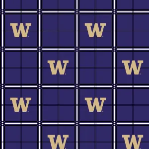 UNIVERSITY OF WASHINGTON-Plaid Flannel-100% Cotton-WA023
