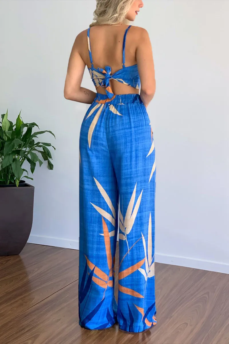 UNY40127 Printed Sleeveless Top & Pants Set