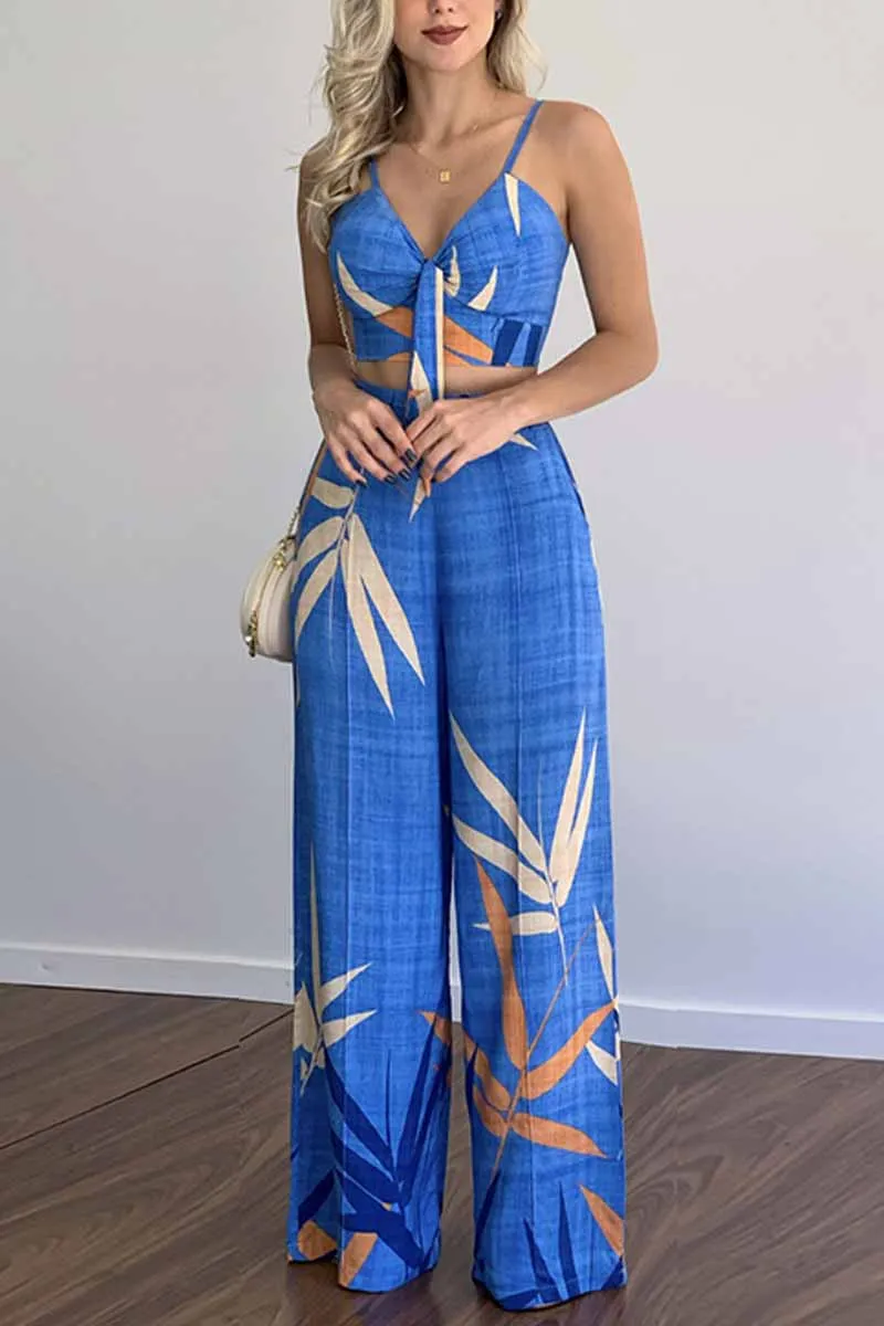 UNY40127 Printed Sleeveless Top & Pants Set