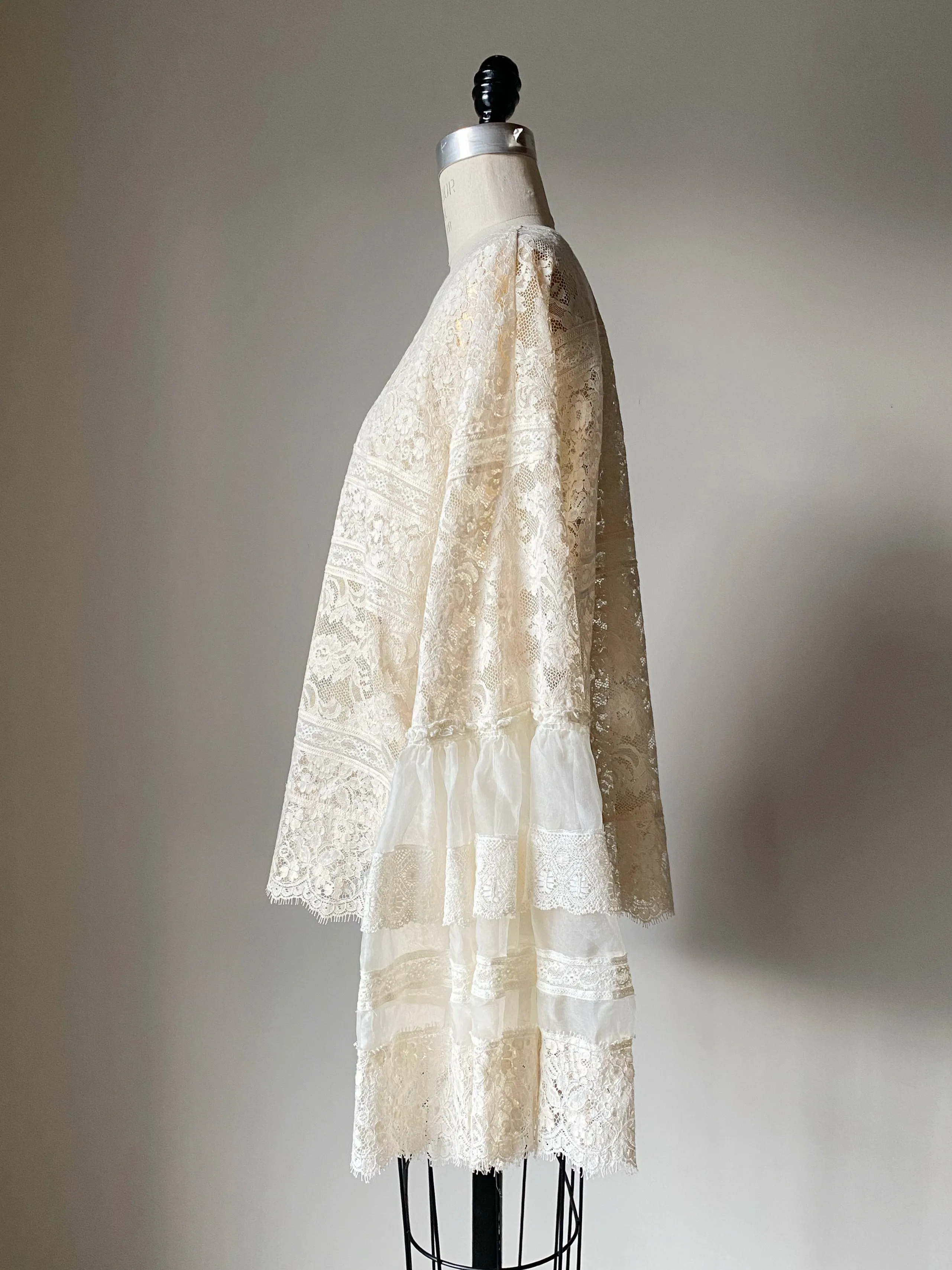 valencienne lace patched t shirt