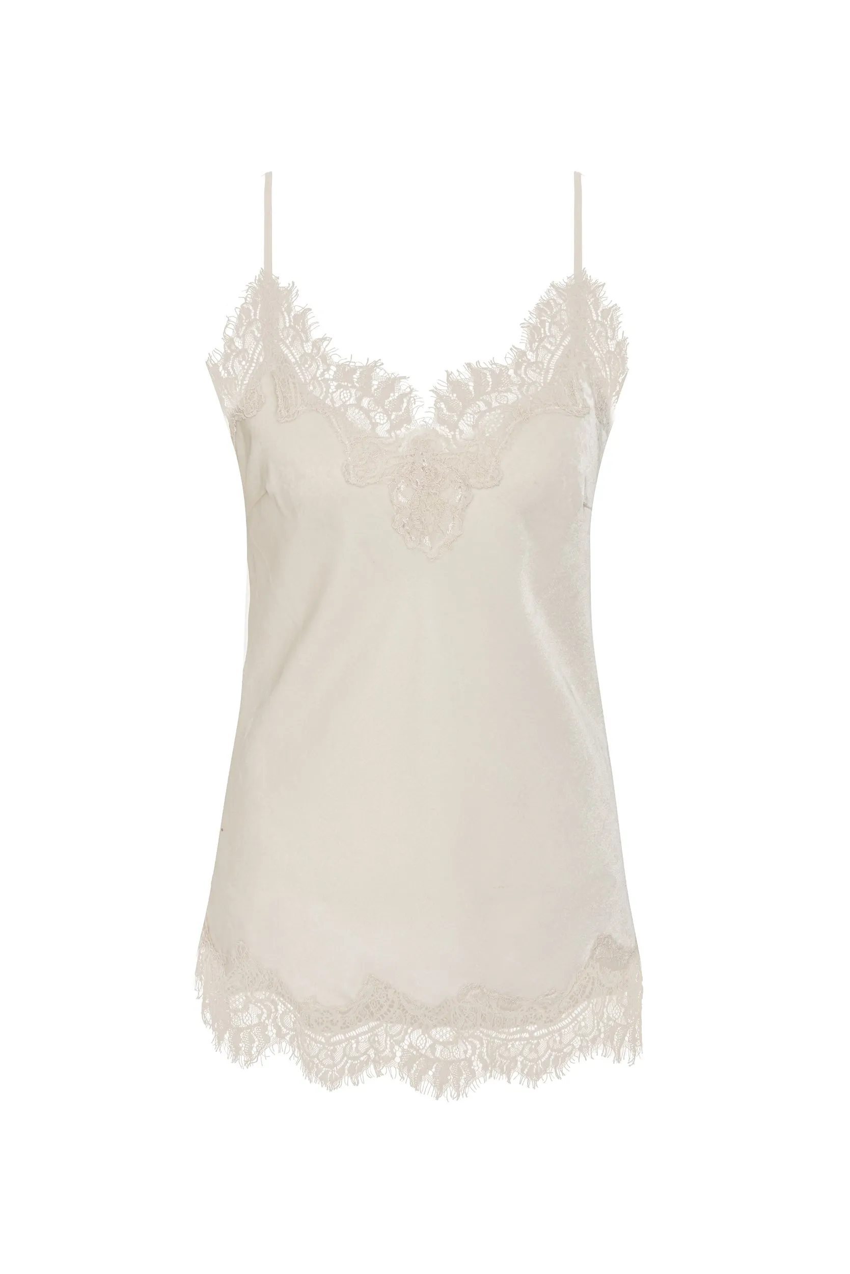 Velvet Coco Bias Cami Antique White