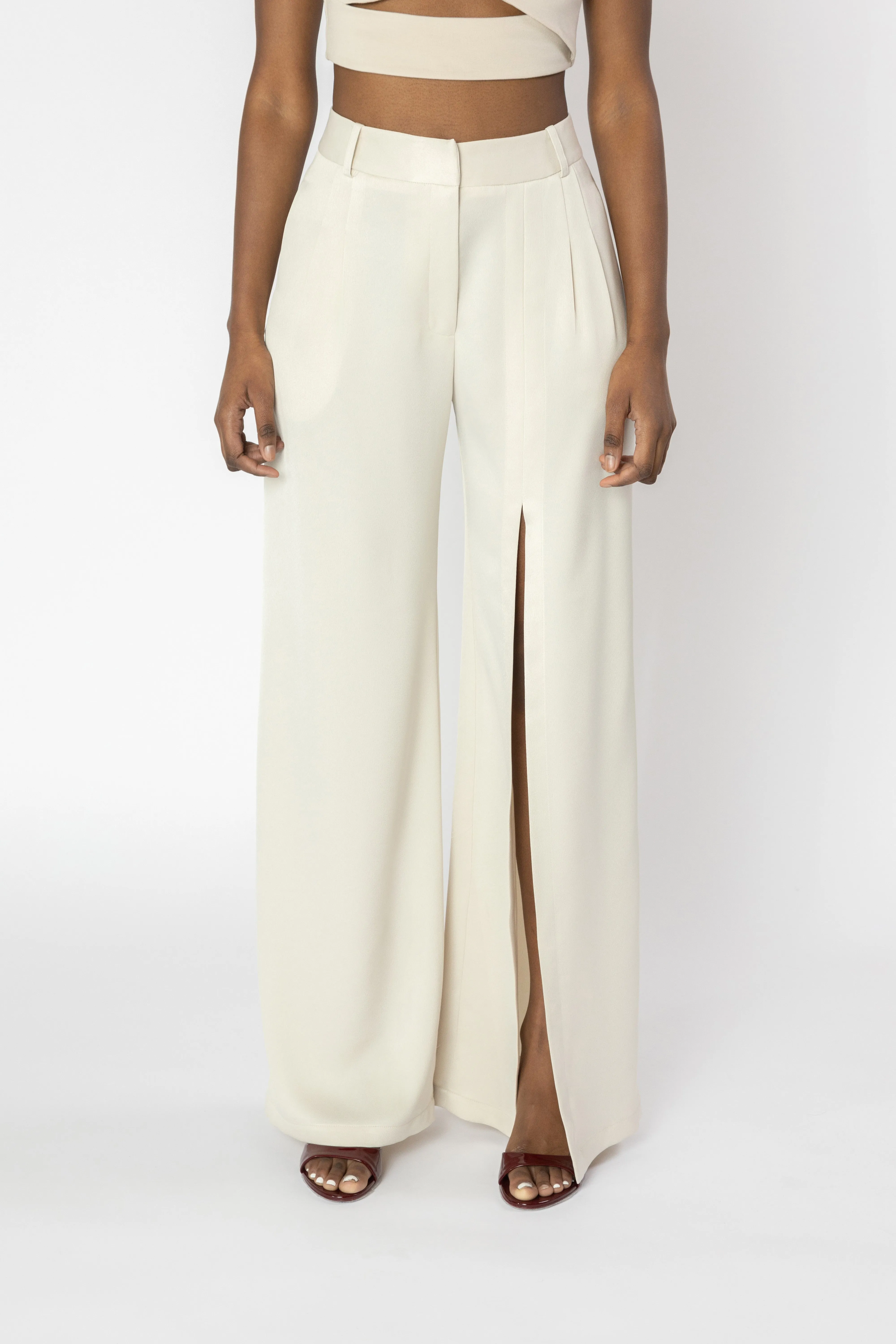 VERONA Wide Leg Slit Pants