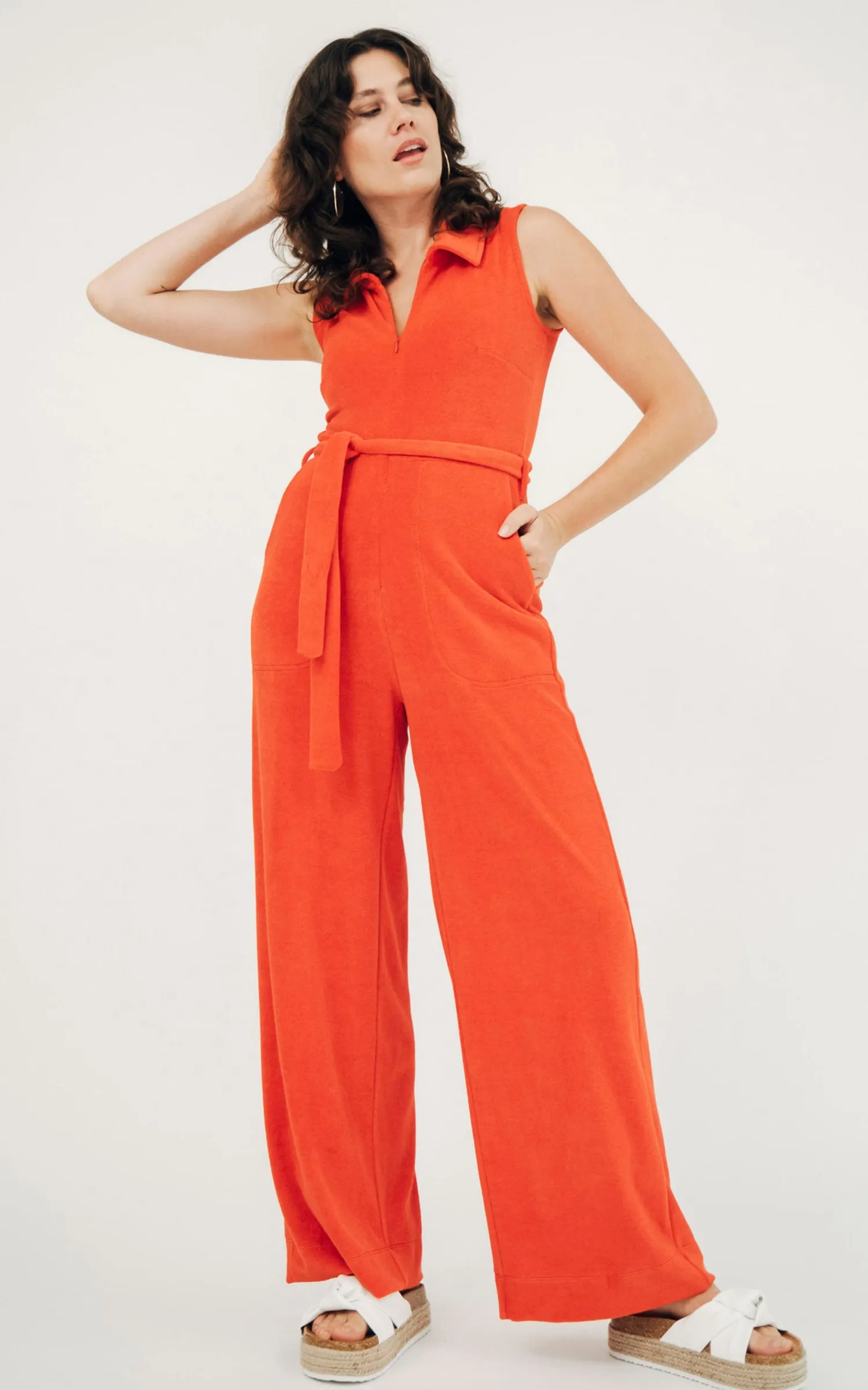 Vibin’ Retro Jumpsuit Poinciana
