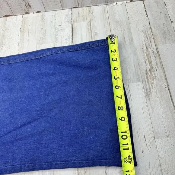 Vintage 70s Wide Leg High Rise Denim Jeans Talon Zipper Women’s Size 38x30 READ