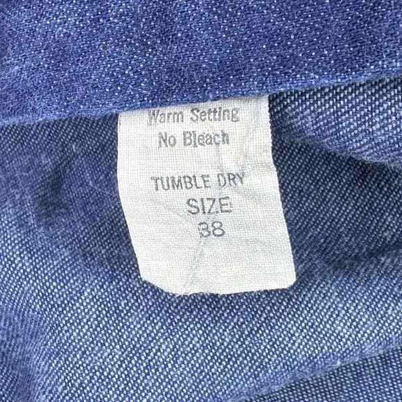 Vintage 70s Wide Leg High Rise Denim Jeans Talon Zipper Women’s Size 38x30 READ