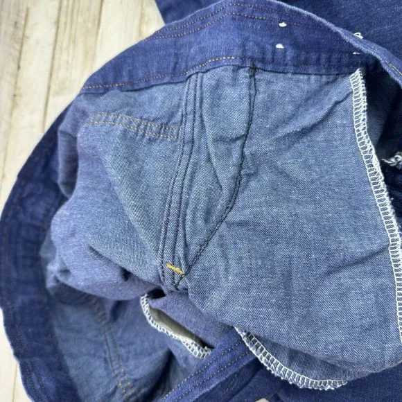 Vintage 70s Wide Leg High Rise Denim Jeans Talon Zipper Women’s Size 38x30 READ