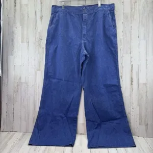 Vintage 70s Wide Leg High Rise Denim Jeans Talon Zipper Women’s Size 38x30 READ
