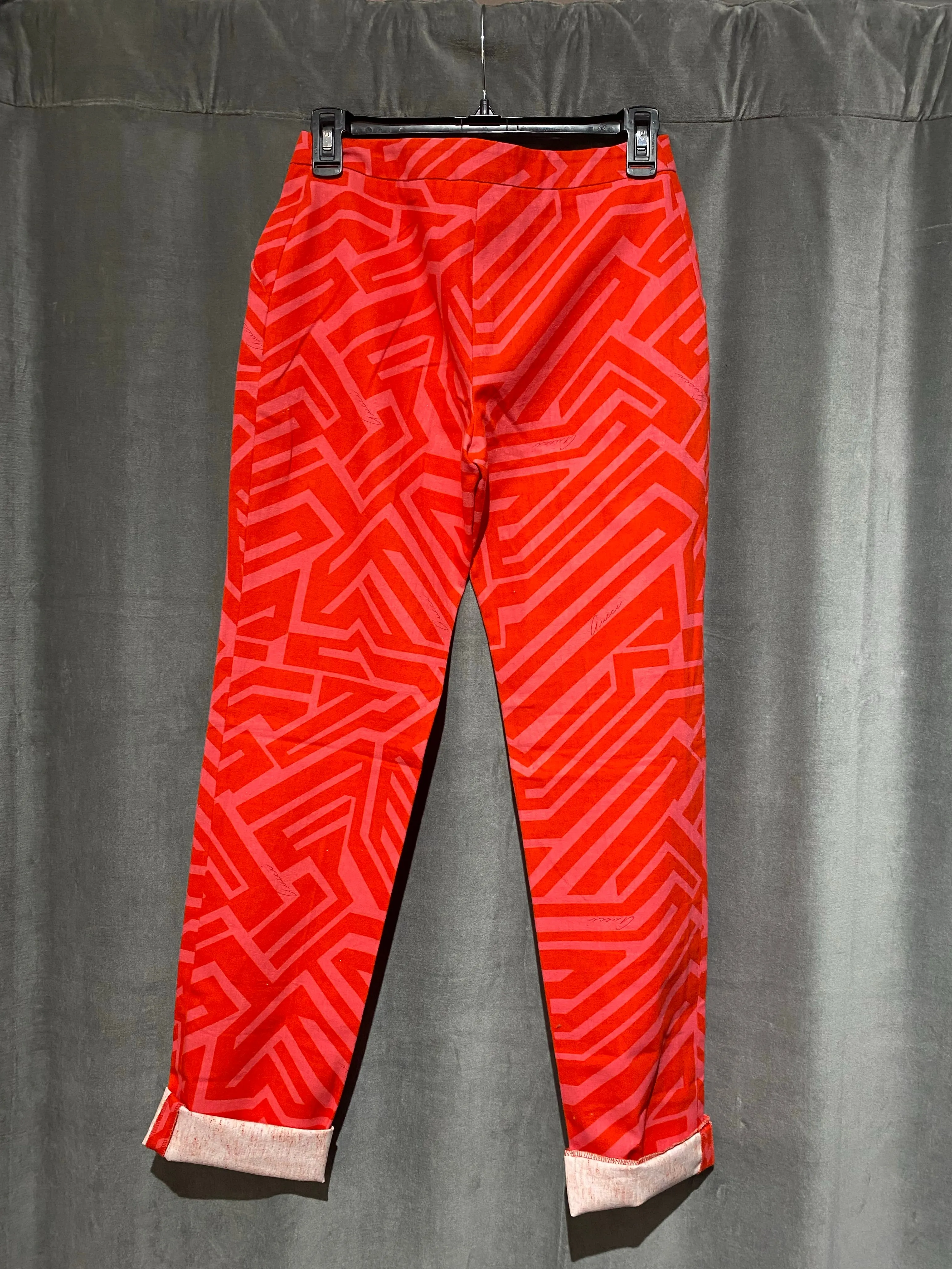 Vintage: Gucci Pink and Red Printed Pant