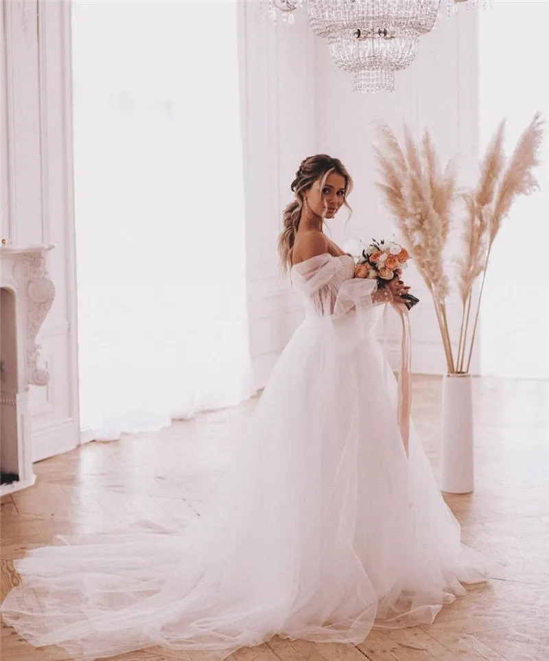 Vintage Lace Beach Wedding Gowns Plus Size
