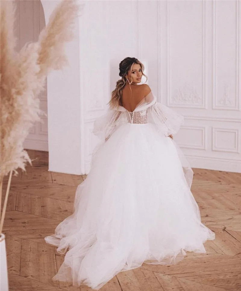 Vintage Lace Beach Wedding Gowns Plus Size