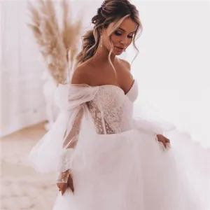 Vintage Lace Beach Wedding Gowns Plus Size