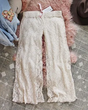 Vintage Lace Wide Leg Pants