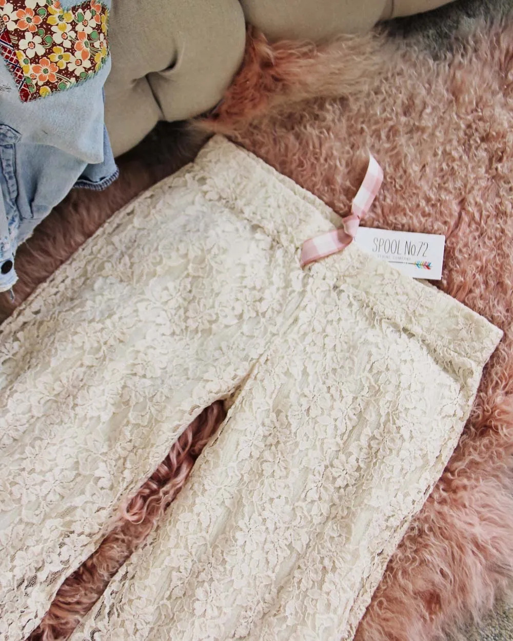 Vintage Lace Wide Leg Pants