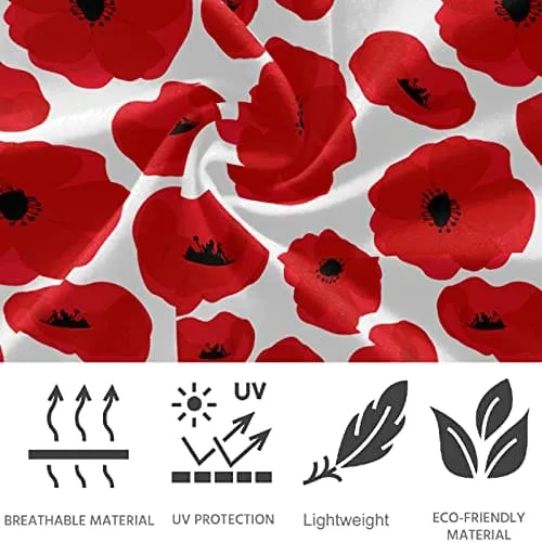 visesunny High Waist Yoga Pants with Pockets Poppy Seamless Pattern Buttery Soft Tummy Control Running Workout Pants 4 Way Stretch Pocket Leggings