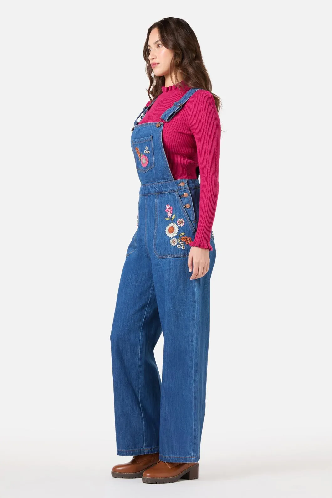 Viva Floral Embroidered Overall