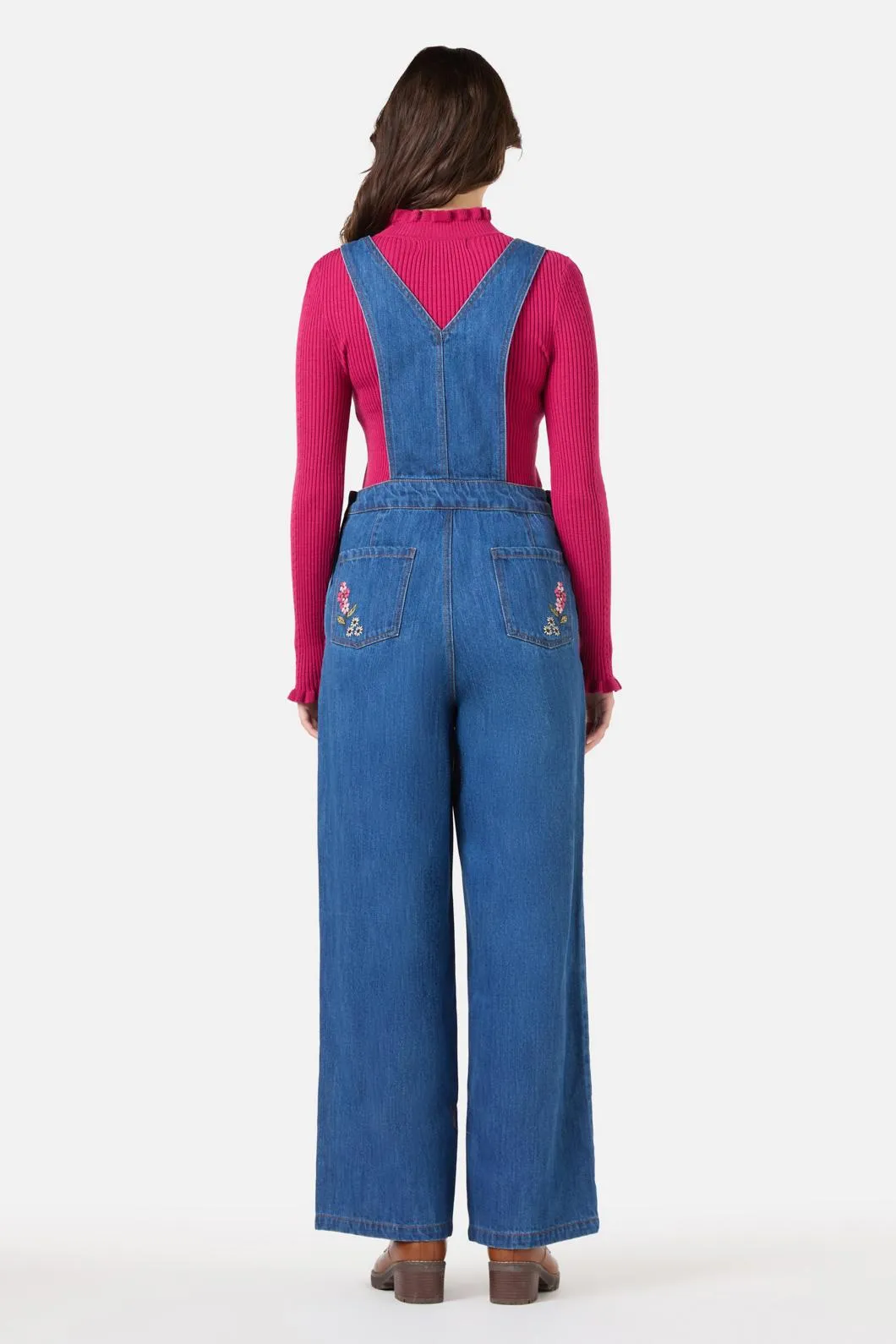 Viva Floral Embroidered Overall