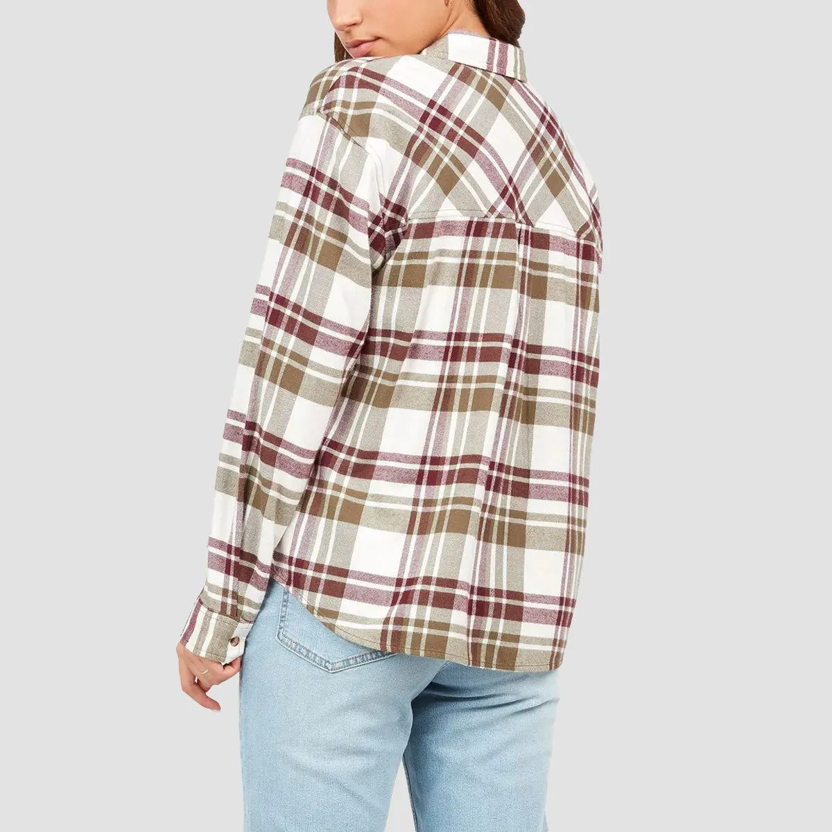 Volcom Plaid To Meet U Longsleeve Shirt Dark Camo - Womens