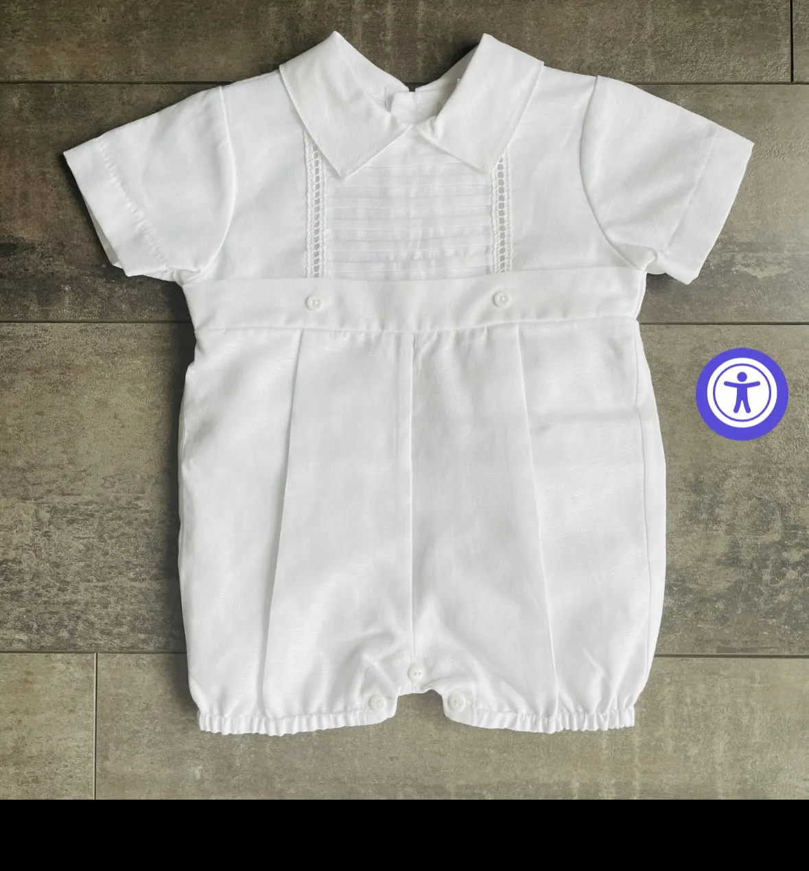 Wade White Linen Romper