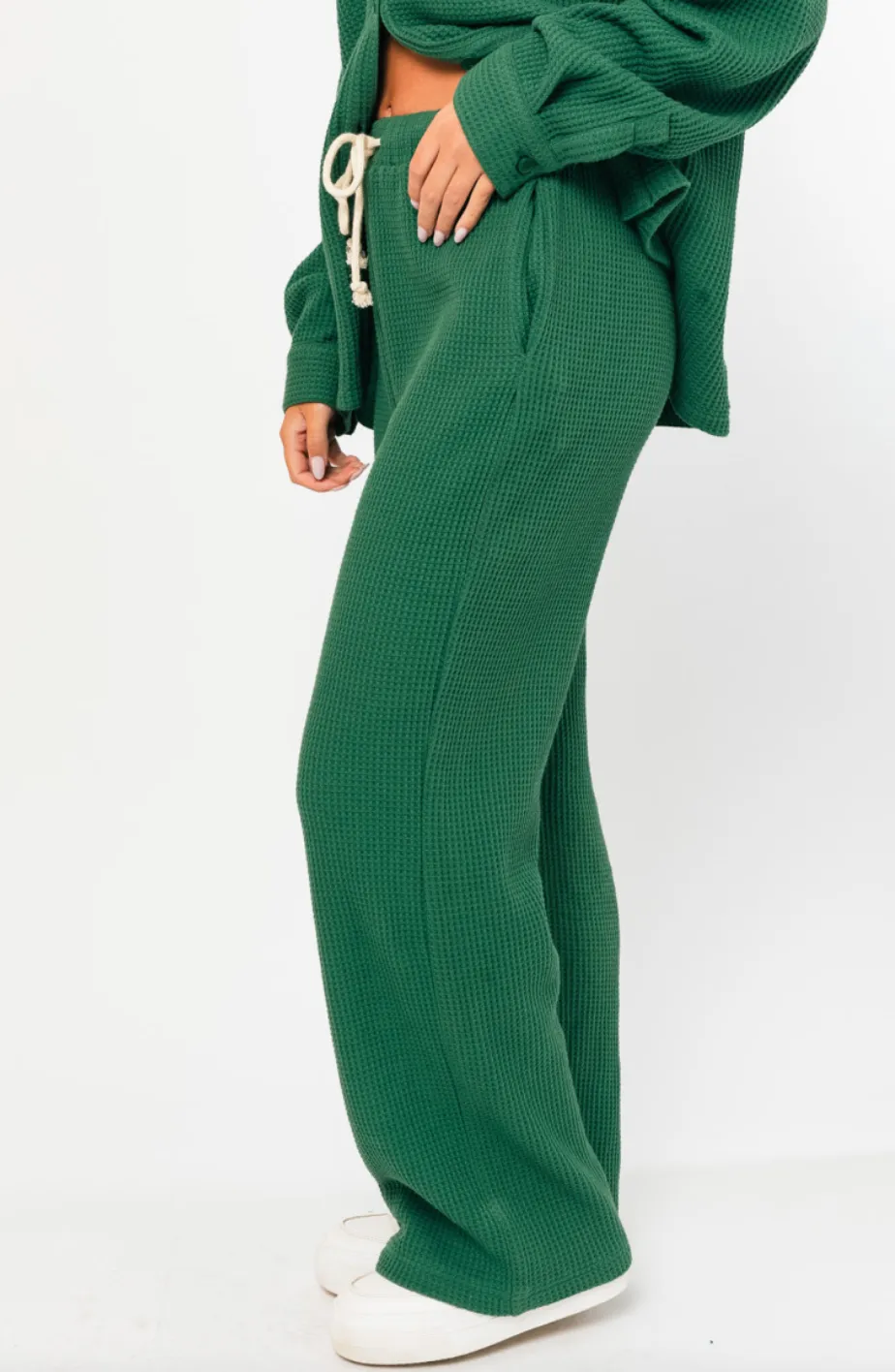 Waffle Wide Leg Pants